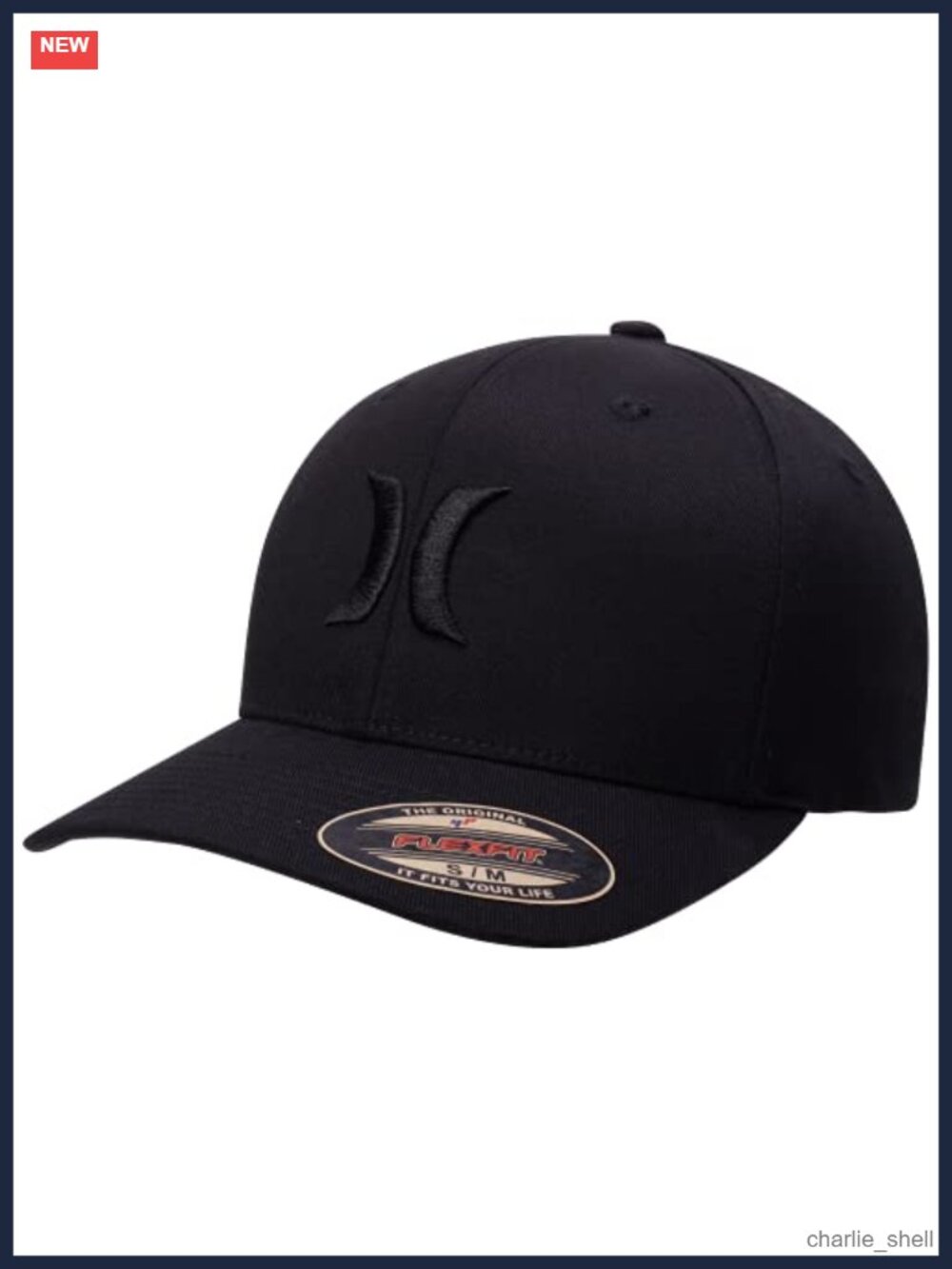 Men's Textured Fitted Baseball Cap Moisture Wicking Curved Brim